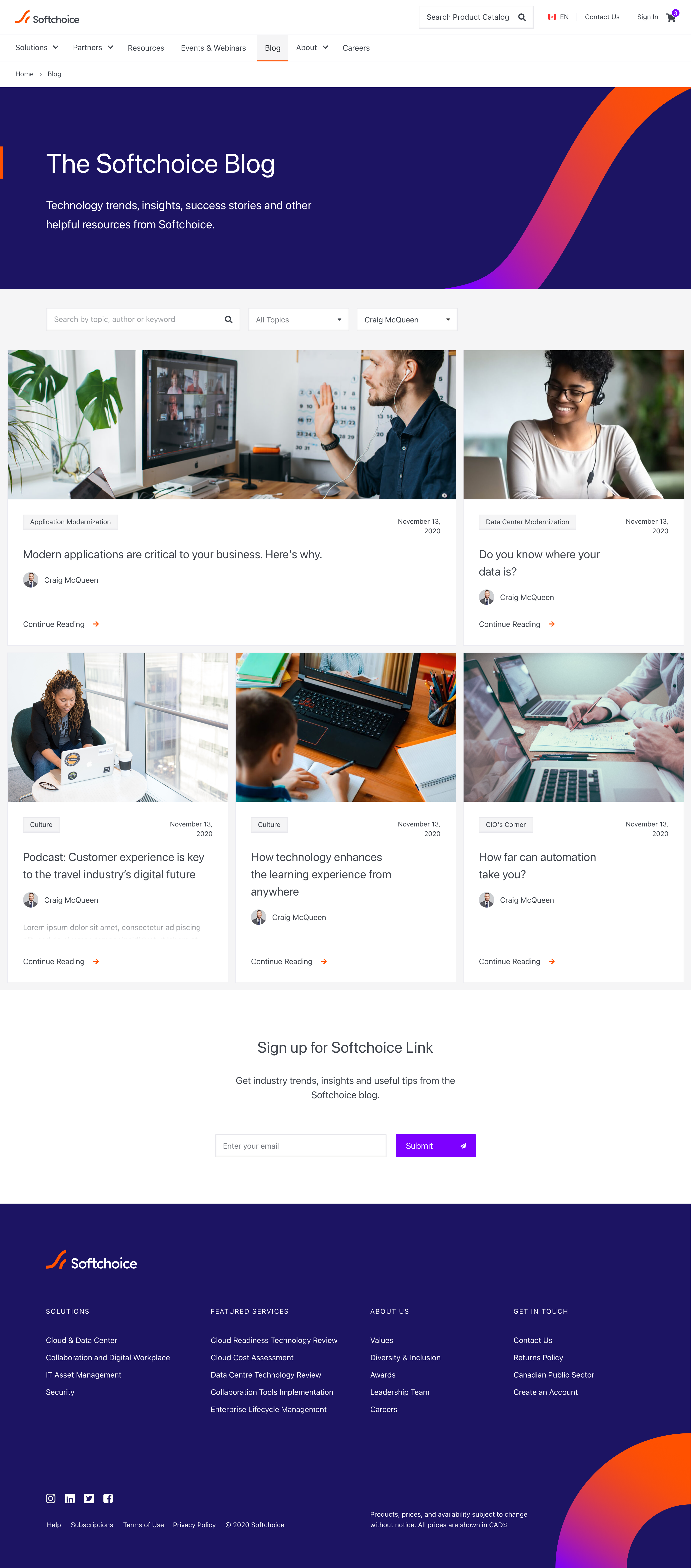 Softchoice Website Replatform